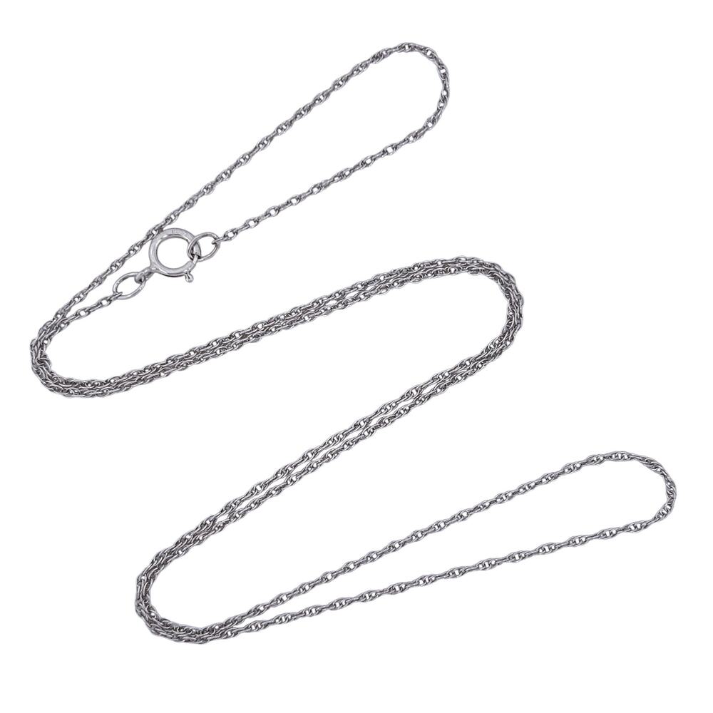 Vintage Sterling Silver 925 Rope Chain Necklace 18"